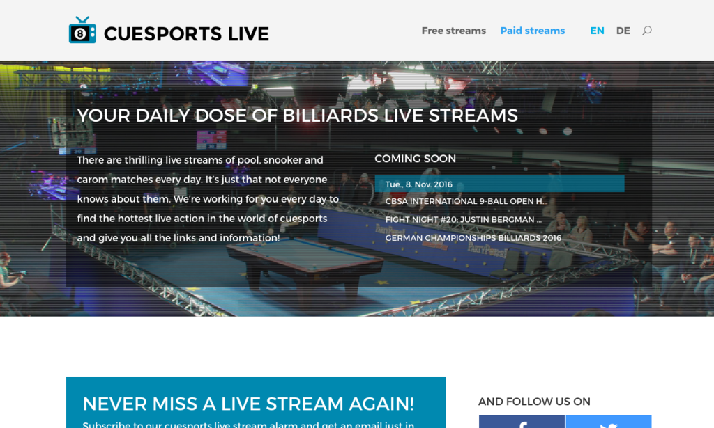 Billard Live Streams - Billiard Videos - watch pool, snooker & carom live  daily