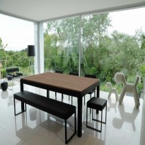 Wandelbarer Billardtisch 8ft Pronto Vision - Pool Fusion Convertible Table Edelstahl