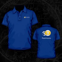 Billiard Ball Keychain - Poolmania Blue Embroided Polo Shirt