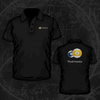 Catálogo de produtos - Camisa polo preta com bordados Poolmania
