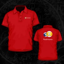 Billiard Ball Keychain - Poolmania Red Embroided Polo Shirt